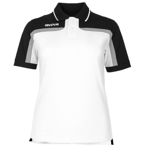 Koszulka Givova Polo Spring biało-czarna MA018 0310