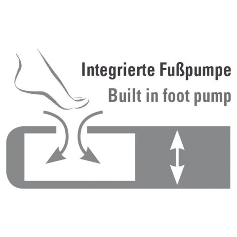 Materac welurowy dwuosobowy High Peak Multi Comfort Plus 198x137x22 cm szary 40053