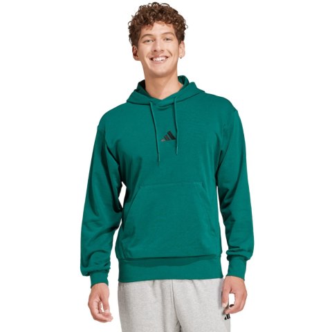 Bluza męska adidas Essentials Feelcozy French Terry zielona JE3841