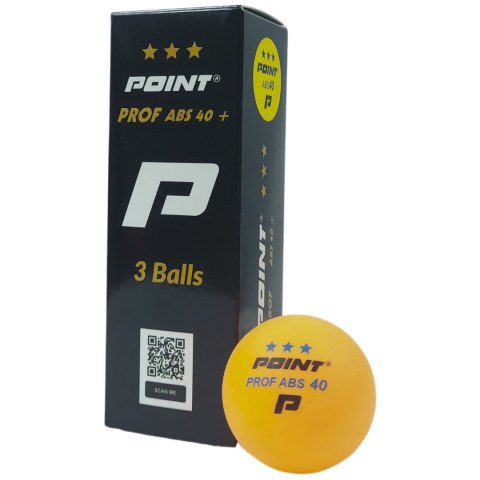 Piłeczki do ping ponga Point Prof ABS40 *** 3 szt. pomarańczowe
