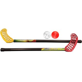 Zestaw do unihokeja Azetx Cobra Junior 2 kije+2 piłki bez owijki 62cm