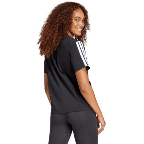Koszulka damska adidas Essentials 3-Stripes Cotton czarna JM2393
