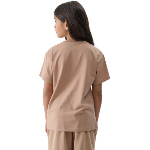 Koszulka dla dziewczynki 4F F2326 beżowa 4FJWSS25TTSHF2326 83S