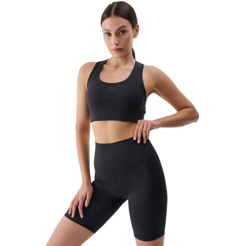 Legginsy damskie 4F F019 głęboka czerń 4FRSS25TFSTF019 20S
