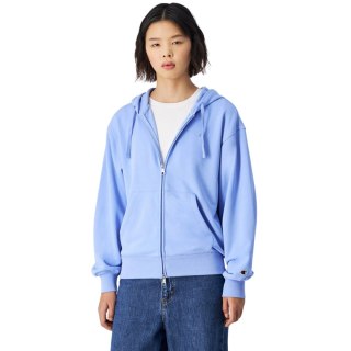Bluza damska Champion Full Zip Hoodie Sweatshirt błękitna 117787 BS186