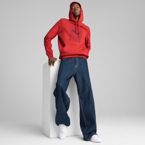 Bluza męska Puma Ess Logo Lab Hoodie FL czerwona 684669 15