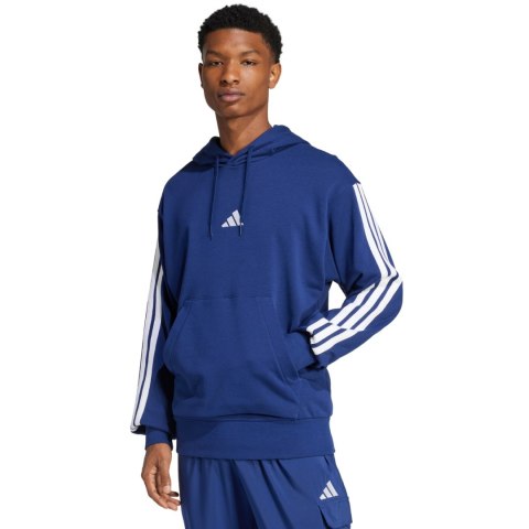 Bluza męska adidas Essentials 3-Stripes French Terry granatowa JD1872