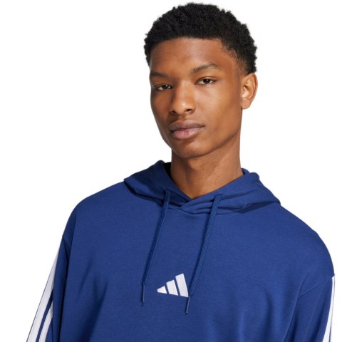 Bluza męska adidas Essentials 3-Stripes French Terry granatowa JD1872