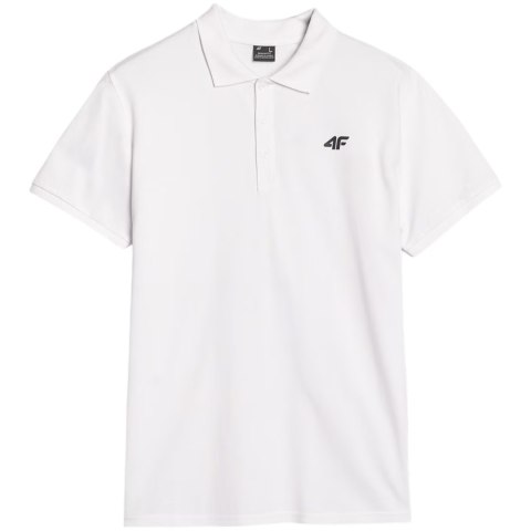 Koszulka męska polo 4F M366 biała 4FWMM00TPTSM366 10S