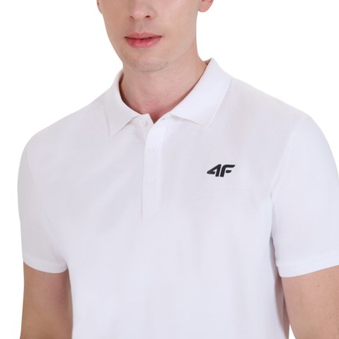 Koszulka męska polo 4F M366 biała 4FWMM00TPTSM366 10S