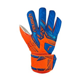 Rękawice bramkarskie Reusch Attrakt Solid Junior pomarańczowo-niebieskie 5572515 2290