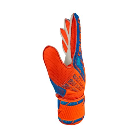 Rękawice bramkarskie Reusch Attrakt Solid Junior pomarańczowo-niebieskie 5572515 2290