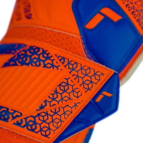 Rękawice bramkarskie Reusch Attrakt Solid Junior pomarańczowo-niebieskie 5572515 2290