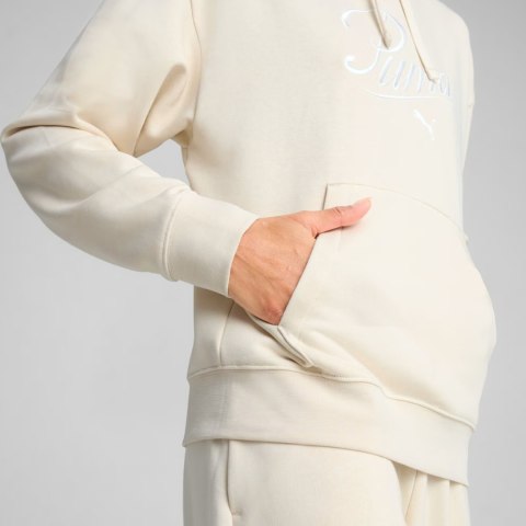 Bluza damska Puma Ess Script Comfort Hoodie kremowa 684983 87