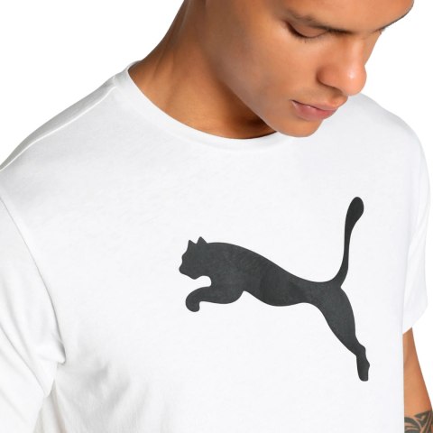 Koszulka męska Puma Team Rise Logo Jersey Cotton biała 658705 04
