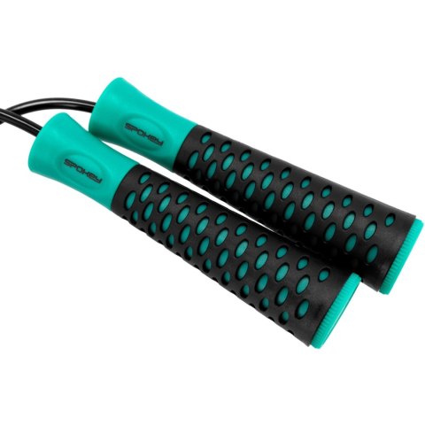 Skakanka z łożyskami Spokey Candy Rope czarno-zielona 943631