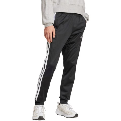 Spodnie męskie adidas 3-Stripes Tricot Regular Tapered czarne JI8809