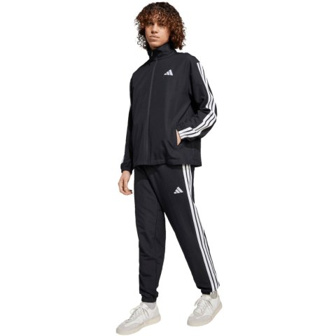 Dres męski adidas Sportswear Basic 3-Stripes Woven TT Track Suits czarny JI8849