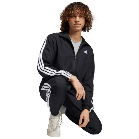 Dres męski adidas Sportswear Basic 3-Stripes Woven TT Track Suits czarny JI8849