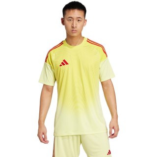 Koszulka bramkarska męska adidas Tiro 25 Competition Short Sleeve limonkowo-czerwona JN2016