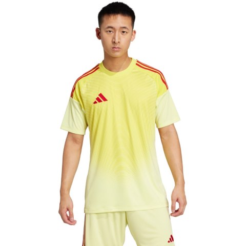 Koszulka bramkarska męska adidas Tiro 25 Competition Short Sleeve limonkowo-czerwona JN2016