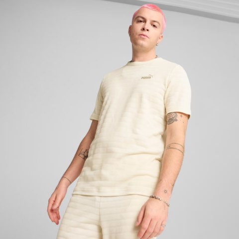 Koszulka męska Puma Ess Elevated Structured Tee beżowa 684722 99
