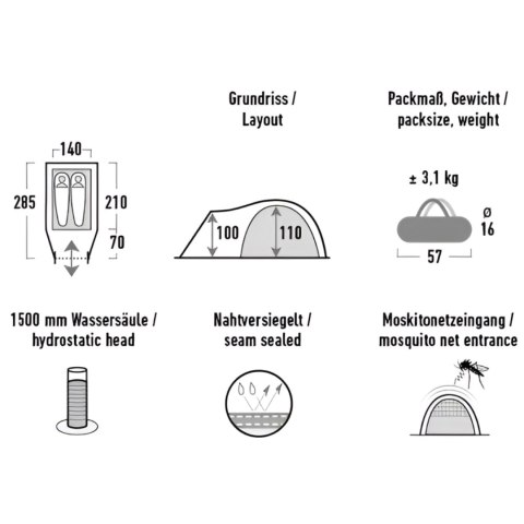 Namiot High Peak Narvik 2 niebieski 10315