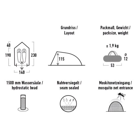Śpiwór High Peak Frazer 200 niebieski 20095
