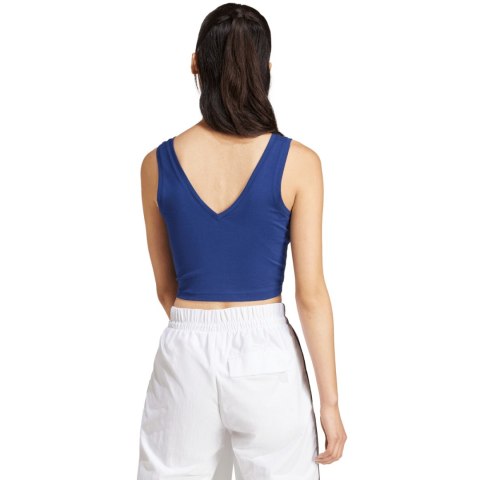 Koszulka damska adidas Essentials Small Logo Cotton Lifestyle Tank niebieska JC5939