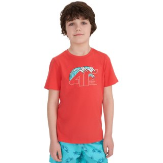 Koszulka dla chłopca 4F M1917 koralowa 4FJWSS25TTSHM1917 63S