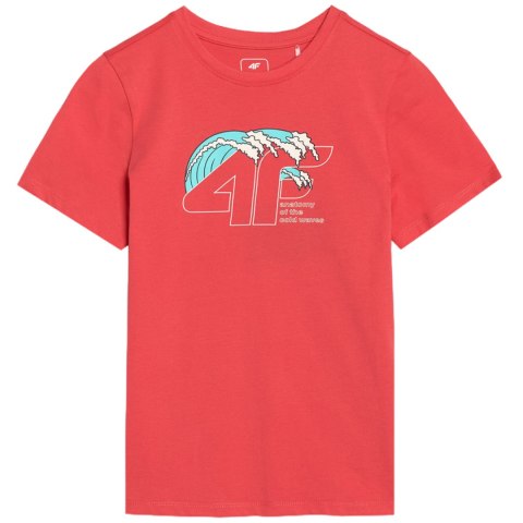 Koszulka dla chłopca 4F M1917 koralowa 4FJWSS25TTSHM1917 63S