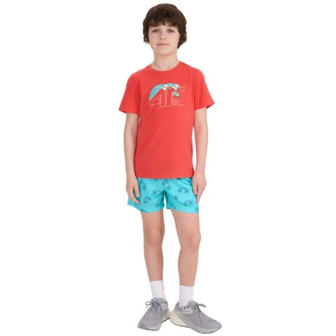 Koszulka dla chłopca 4F M1917 koralowa 4FJWSS25TTSHM1917 63S