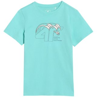 Koszulka dla chłopca 4F M1917 miętowa 4FJWSS25TTSHM1917 47S