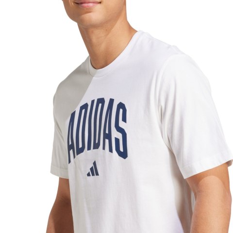 Koszulka męska adidas Collegiate Lineage Graphic biała JM6416