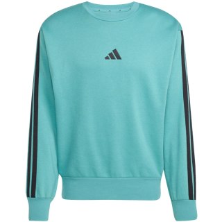 Bluza męska adidas Essentials 3-Stripes Fleece turkusowa JX0701