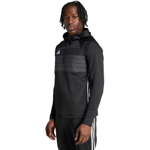 Bluza męska adidas Tiro 25 Essentials Winterized Trainig czarno-szara JN9466