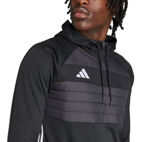 Bluza męska adidas Tiro 25 Essentials Winterized Trainig czarno-szara JN9466