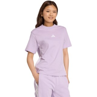 Koszulka damska adidas Essentials 3-Stripes Cotton jasnofioletowa JX7619