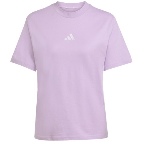 Koszulka damska adidas Essentials 3-Stripes Cotton jasnofioletowa JX7619