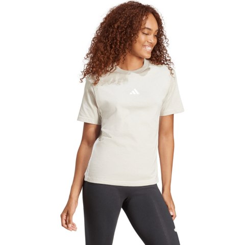 Koszulka damska adidas Essentials 3-Stripes Cotton szara JE1237