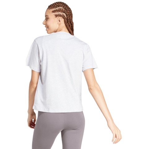 Koszulka damska adidas Essentials Small Logo Cotton jasnoszary melanż JC5945