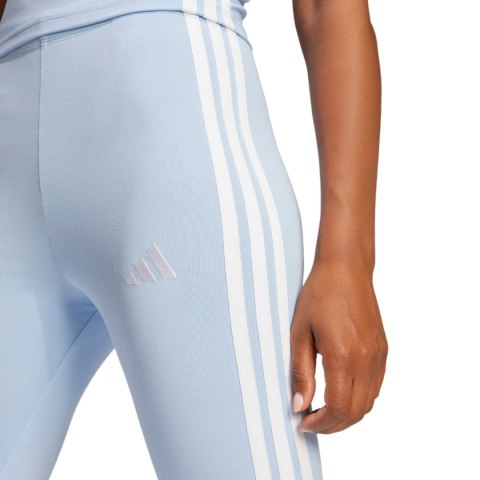 Legginsy damskie adidas Essentials 3-Stripes Cotton błękitne JE0070