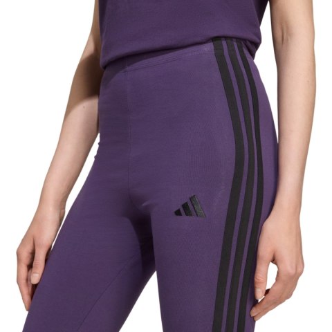 Legginsy damskie adidas Essentials 3-Stripes Cotton fioletowe JY3176