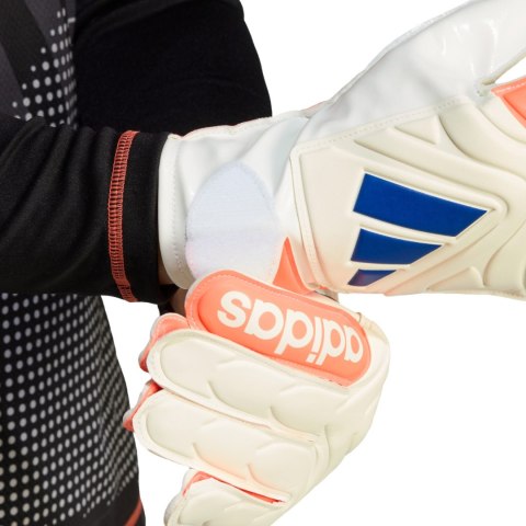 Rękawice bramkarskie adidas Copa Glove Club biało-pomarańczowe JN5339