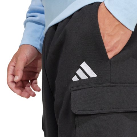 Spodenki męskie adidas Essentials Feelcozy Fleece Cargo czarne JE3869