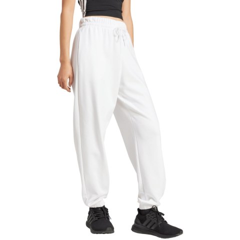 Spodnie damskie adidas Essentials Small Logo French Terry Cuffed białe JD9923