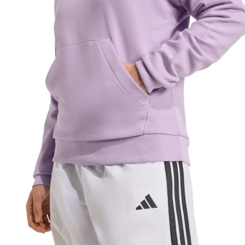 Bluza damska adidas Essentials Linear French Terry Hoodie fioletowa JY0036