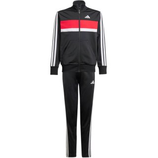 Dres dla dzieci adidas Seasonal Essentials Tiberio 3-Stripes czarno-czerwono-biały JC7519