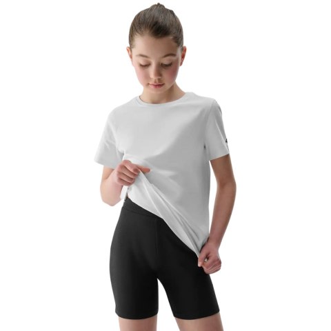 Komplet dla dziewczynki 4F koszulka, spodenki, worek F082 głęboka czerń 4FJWAW25TAPSF082 20S