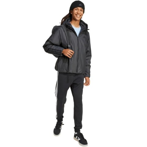 Kurtka męska adidas Essentials Climawarm 3 Stripes Insulated Hooded czarna KB8149